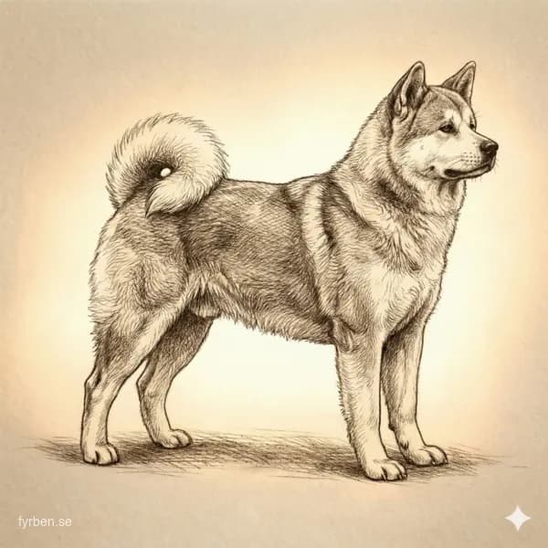 Akita - en majestätisk japansk hund med tjock päls och kraftfull byggnad