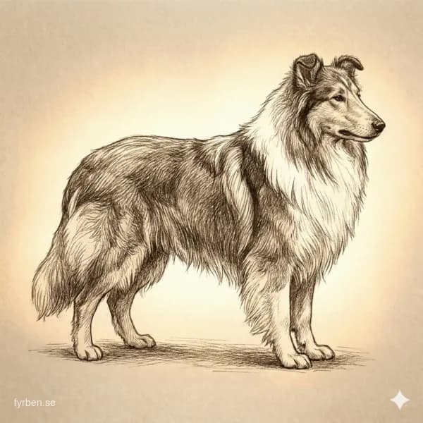 Collie, långhårig - en elegant vallhund med lång, flödande päls