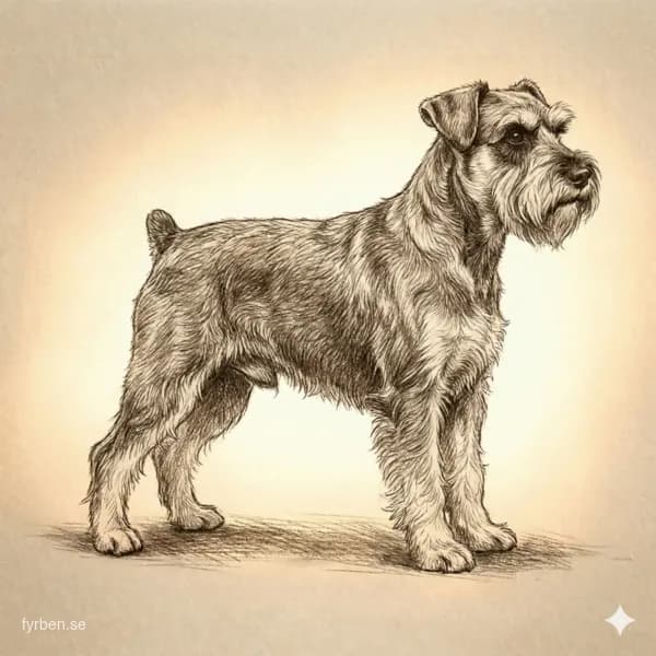 Dvärgschnauzer - en alert och intelligent liten hund med karaktäristiskt skägg