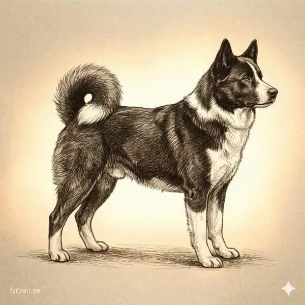 Karelsk björnhund - en modig och självständig jakthund med svart-vit päls