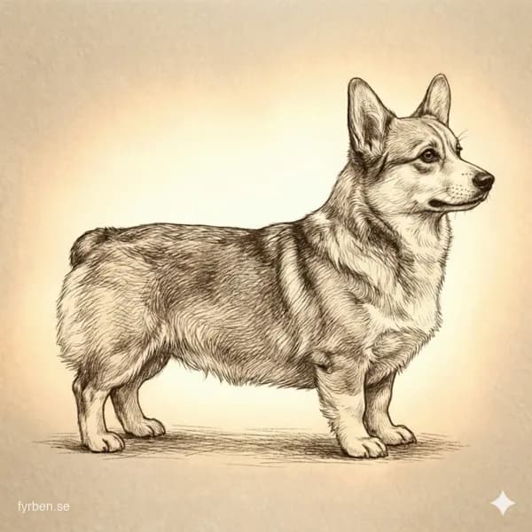 Welsh Corgi Pembroke - en intelligent och lojal vallhund med karakteristiska korta ben och stora öron