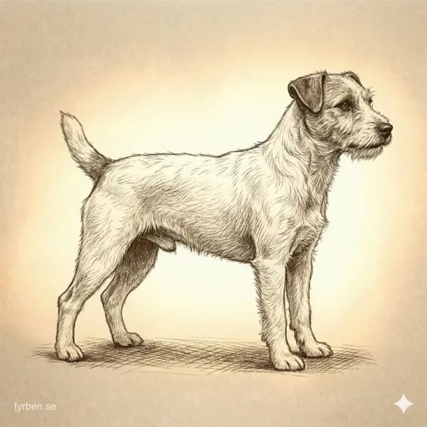 Parson Russell Terrier - en energisk och modig terrier med vit pals och bruna markeringar